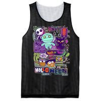 Halloween Party Doodles Mesh Reversible Basketball Jersey Tank