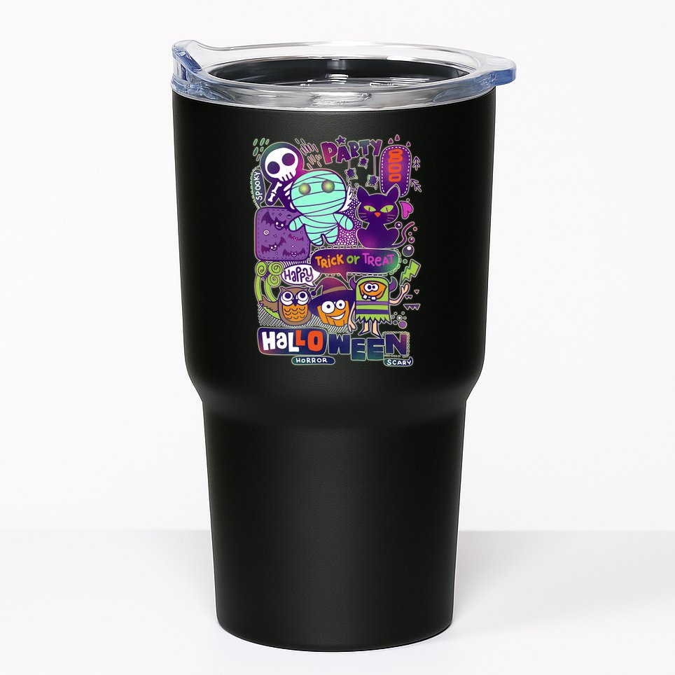 Halloween Party Doodles Tumbler