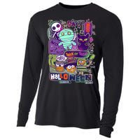 Halloween Party Doodles Cooling Performance Long Sleeve Crew