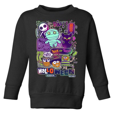 Halloween Party Doodles Toddler Sweatshirt