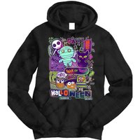 Halloween Party Doodles Tie Dye Hoodie