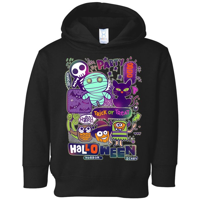 Halloween Party Doodles Toddler Hoodie