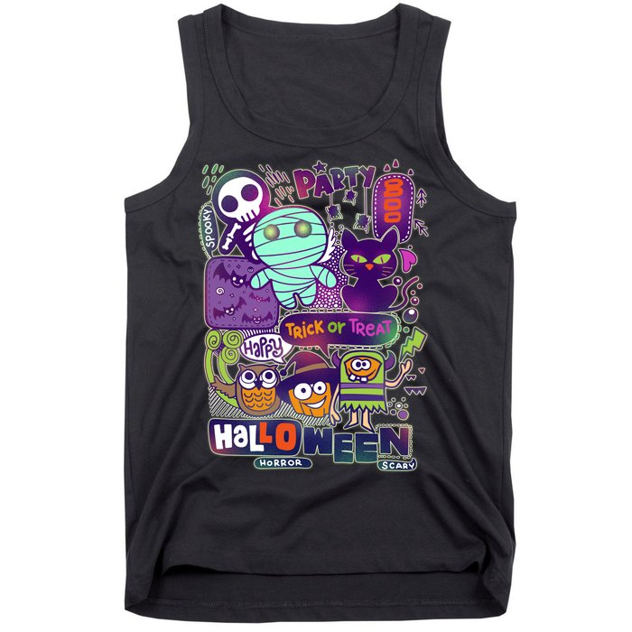 Halloween Party Doodles Tank Top