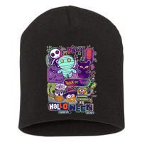 Halloween Party Doodles Short Acrylic Beanie