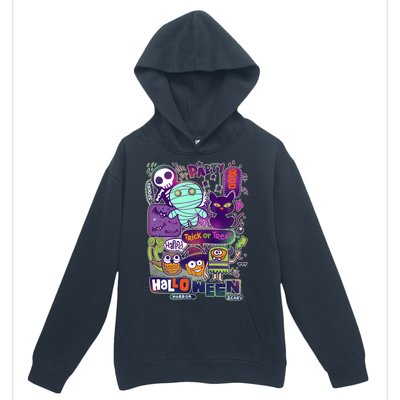 Halloween Party Doodles Urban Pullover Hoodie