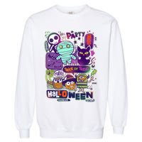 Halloween Party Doodles Garment-Dyed Sweatshirt