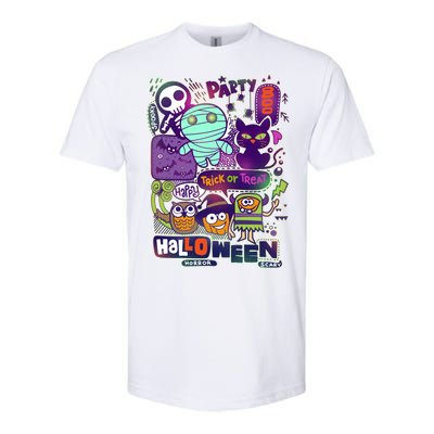 Halloween Party Doodles Softstyle CVC T-Shirt