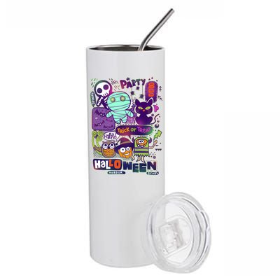 Halloween Party Doodles Stainless Steel Tumbler