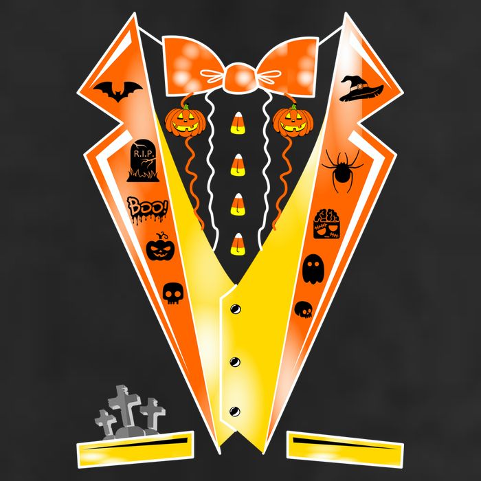 Halloween Party Tuxedo Tux Garment-Dyed Fleece Hoodie