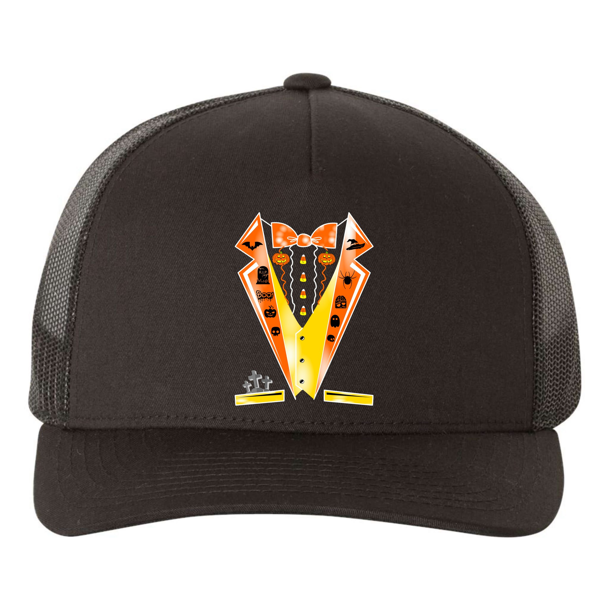 Halloween Party Tuxedo Tux Yupoong Adult 5-Panel Trucker Hat
