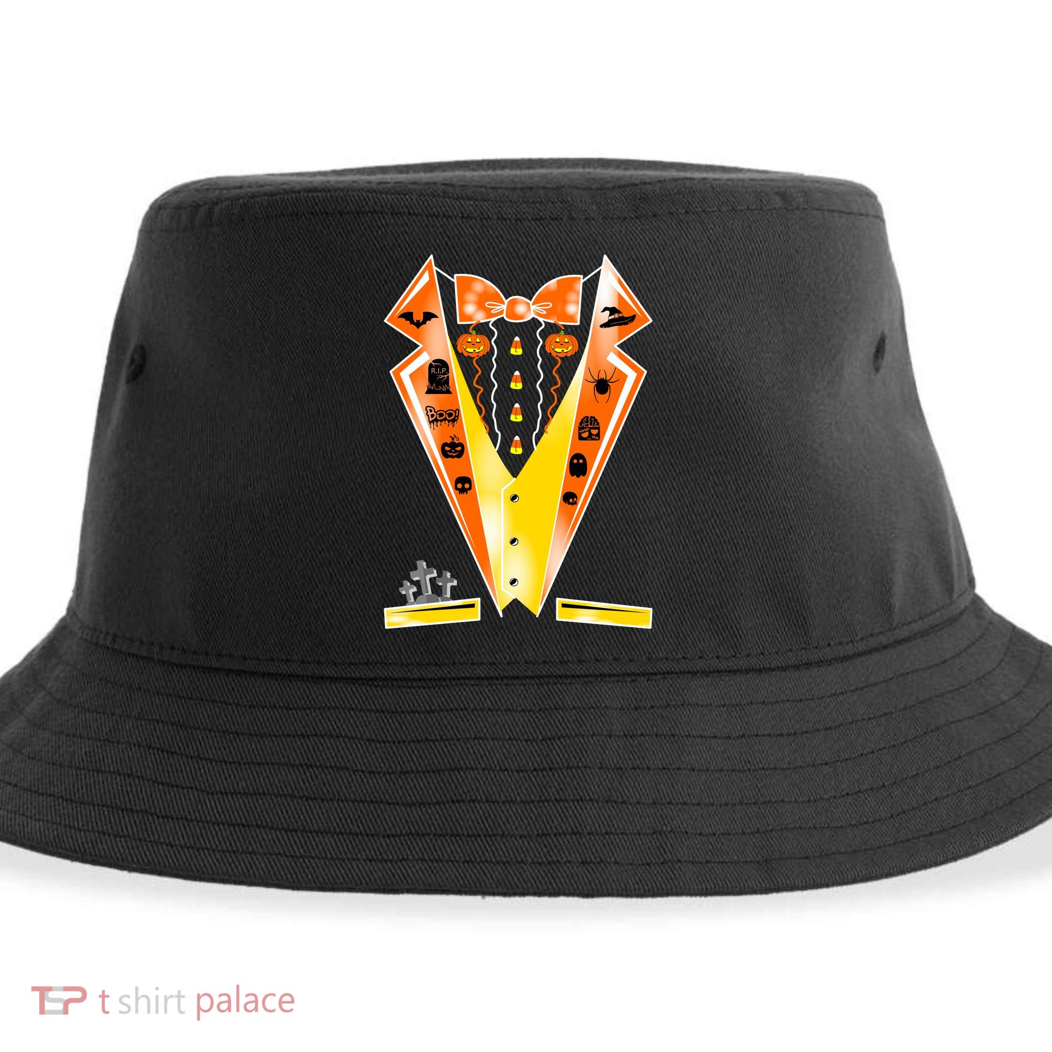 Halloween Party Tuxedo Tux Sustainable Bucket Hat