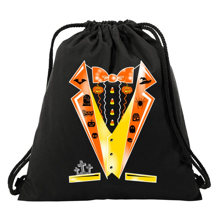 Halloween Party Tuxedo Tux Drawstring Bag