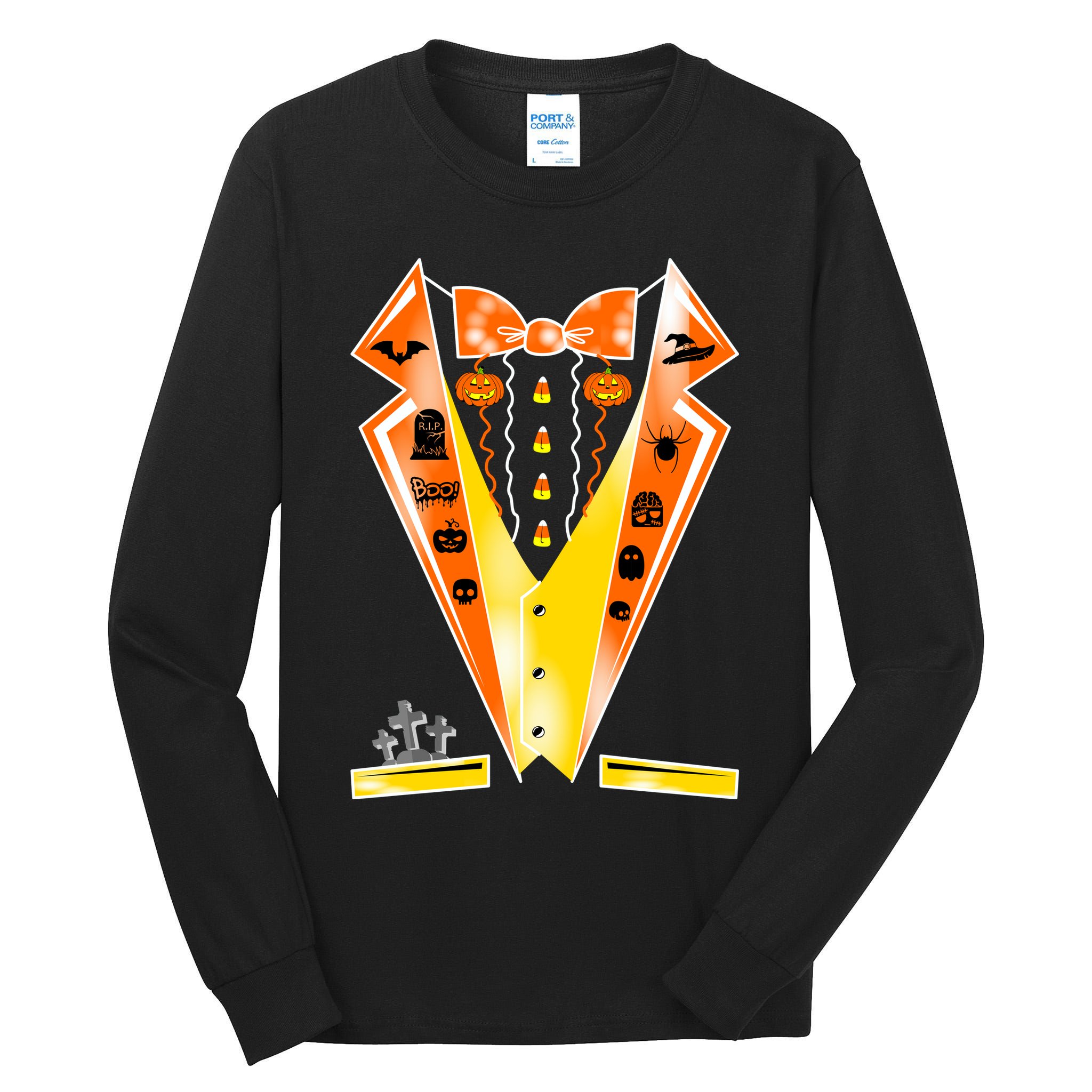 Halloween Party Tuxedo Tux Tall Long Sleeve T-Shirt
