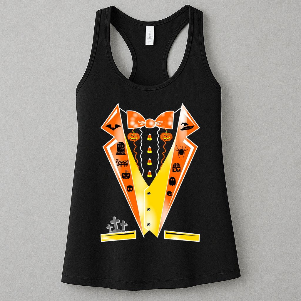 Halloween Party Tuxedo Tux Womens Tank Top