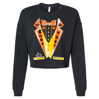 Halloween Party Tuxedo Tux Cropped Pullover Crew