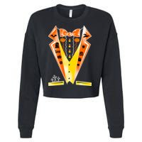 Halloween Party Tuxedo Tux Cropped Pullover Crew