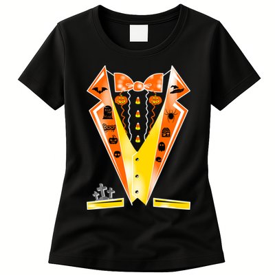Halloween Party Tuxedo Tux Womens T-Shirt