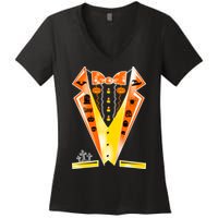 Halloween Party Tuxedo Tux Women's V-Neck T-Shirt