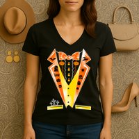 Halloween Party Tuxedo Tux Women's V-Neck T-Shirt