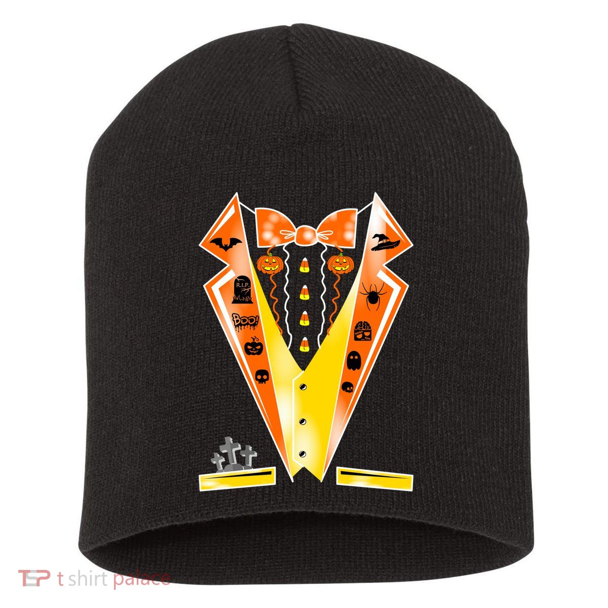 Halloween Party Tuxedo Tux Short Acrylic Beanie