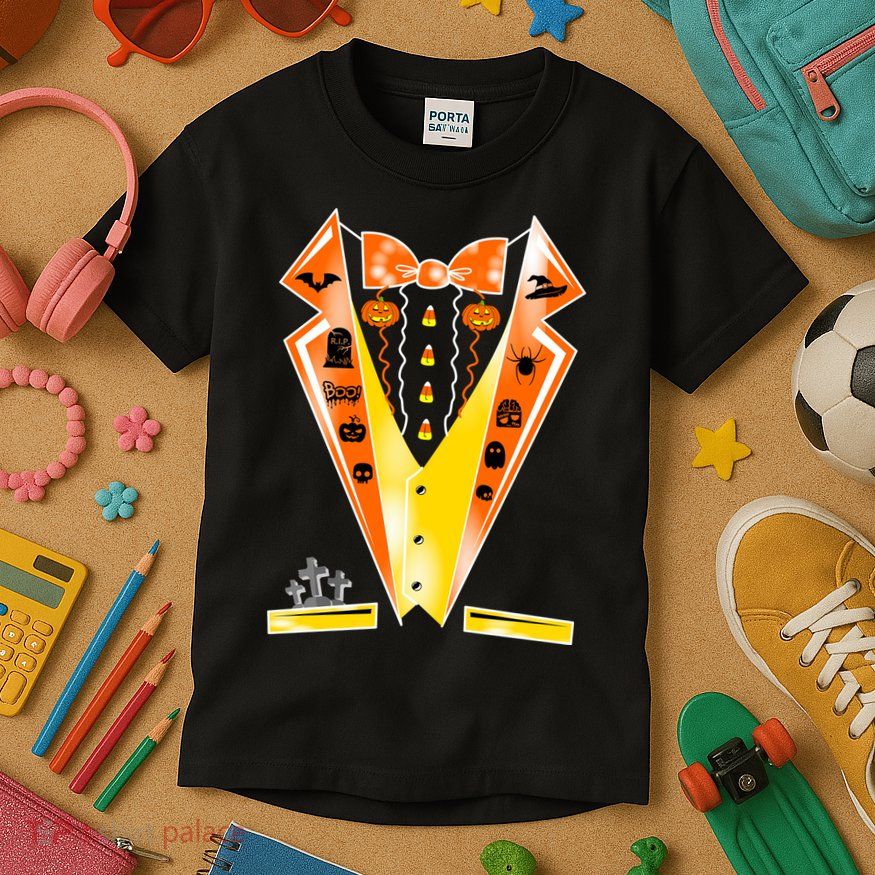 Halloween Party Tuxedo Tux Kids T-Shirt