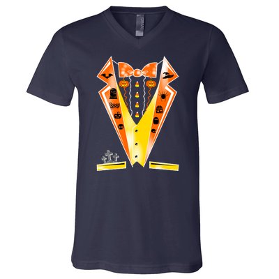 Halloween Party Tuxedo Tux V-Neck T-Shirt