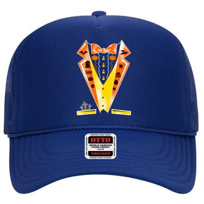 Halloween Party Tuxedo Tux High Crown Mesh Back Trucker Hat