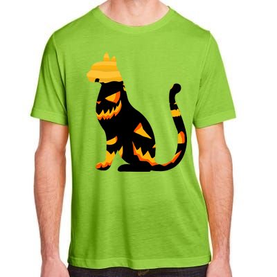 Halloween Pumpkin Cat Adult ChromaSoft Performance T-Shirt