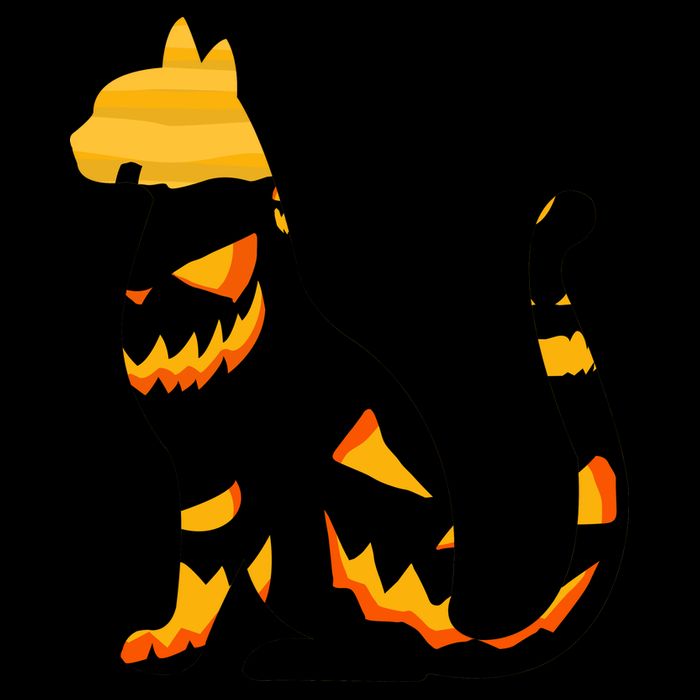 Halloween Pumpkin Cat Cooling Performance Crew T-Shirt