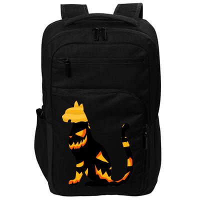 Halloween Pumpkin Cat Impact Tech Backpack