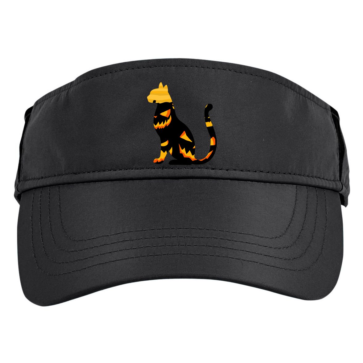 Halloween Pumpkin Cat Adult Drive Performance Visor