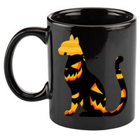 Halloween Pumpkin Cat 11oz C Handle Ceramic Mug