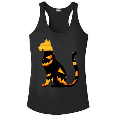 Halloween Pumpkin Cat Ladies PosiCharge Competitor Racerback Tank