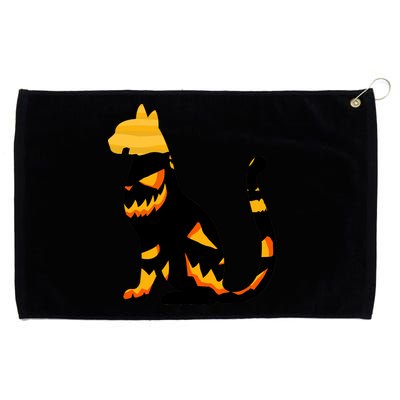 Halloween Pumpkin Cat Grommeted Golf Towel