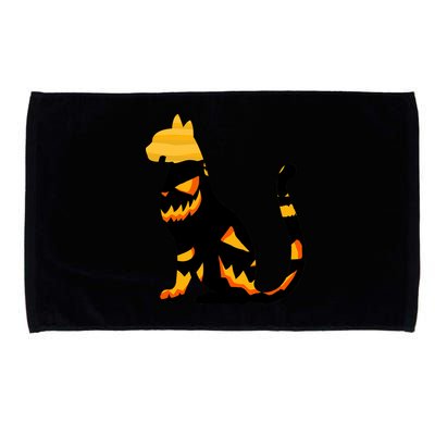 Halloween Pumpkin Cat Microfiber Hand Towel