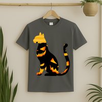 Halloween Pumpkin Cat T-Shirt