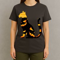 Halloween Pumpkin Cat T-Shirt