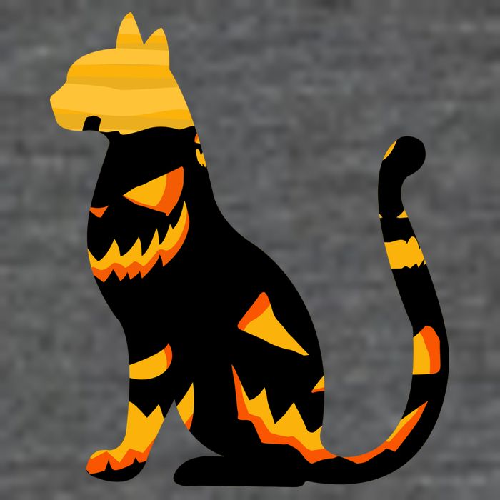 Halloween Pumpkin Cat T-Shirt