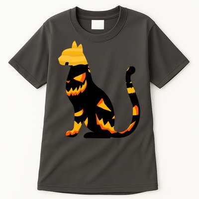 Halloween Pumpkin Cat Tall T-Shirt