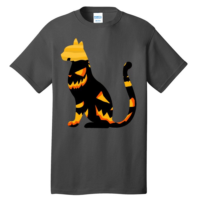 Halloween Pumpkin Cat Tall T-Shirt