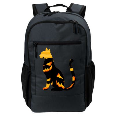 Halloween Pumpkin Cat Daily Commute Backpack