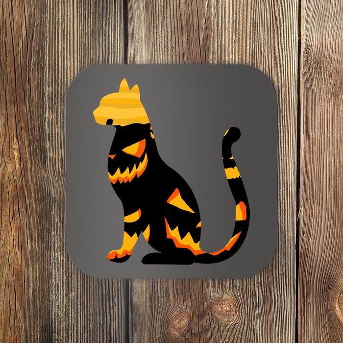 Halloween Pumpkin Cat Coaster