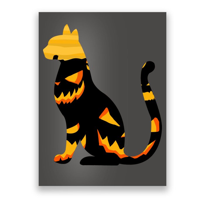 Halloween Pumpkin Cat Poster