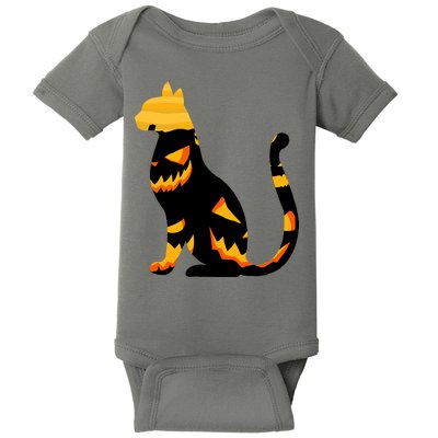 Halloween Pumpkin Cat Baby Bodysuit