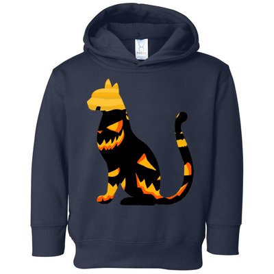 Halloween Pumpkin Cat Toddler Hoodie