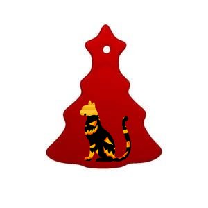 Halloween Pumpkin Cat Ceramic Tree Ornament