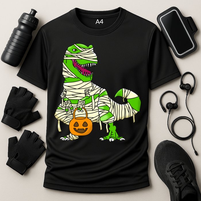 Halloween Pumpkin Dinosaur Cooling Performance Crew T-Shirt