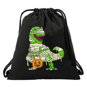 Halloween Pumpkin Dinosaur Drawstring Bag