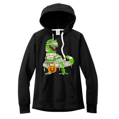 Halloween Pumpkin Dinosaur Women's Fleece Hoodie