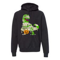 Halloween Pumpkin Dinosaur Premium Hoodie